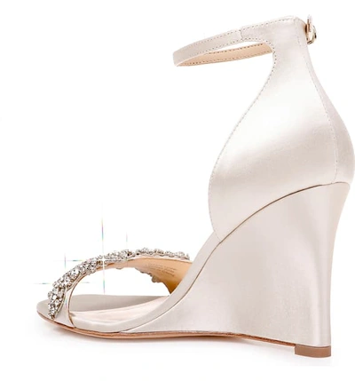 Badgley mischka aliyah embellished 2025 ankle strap wedge sandal