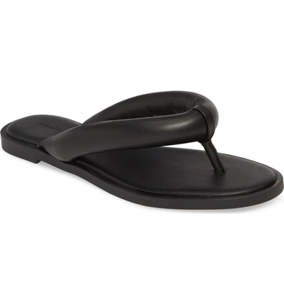 Shop Rebecca Minkoff Senet Flip Flop In Black Faux Leather