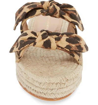 Shop Loeffler Randall Daisy Knot Espadrille Slide Sandal In Leopard