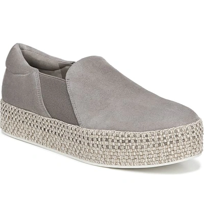 Shop Vince Wilden Flatform Espadrille In Wood Smoke Suede