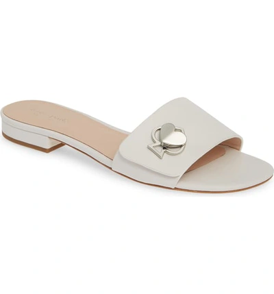 Shop Kate Spade Ferry Slide Sandal In Optic White