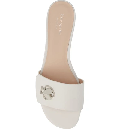 Shop Kate Spade Ferry Slide Sandal In Optic White