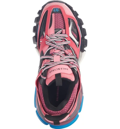 Shop Balenciaga Track Low Top Sneaker In Pink Fluo/ Blue
