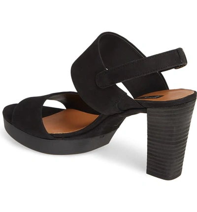 Shop Paul Green Amanda Slingback Platform Sandal In Black Softnubuk