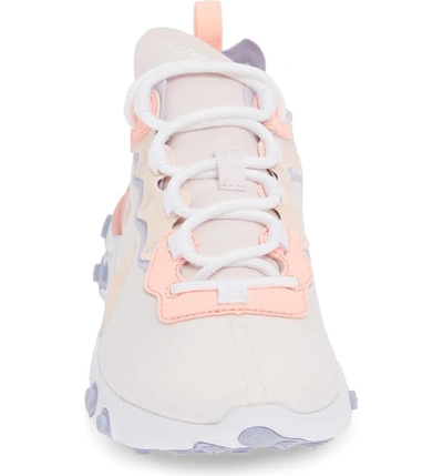 Shop Nike React Element 55 Sneaker In Pale Pink/ Coral/ Purple