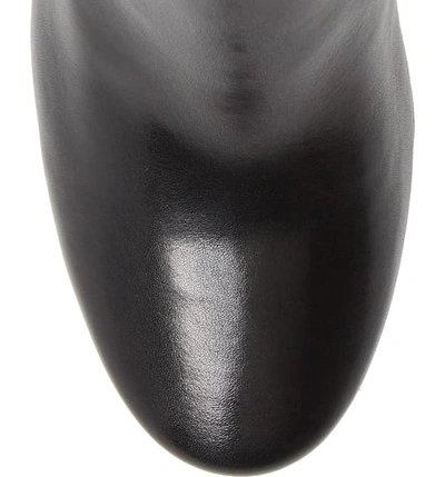 Shop Tory Burch Gigi Logo Heel Bootie In Perfect Black / Midnight
