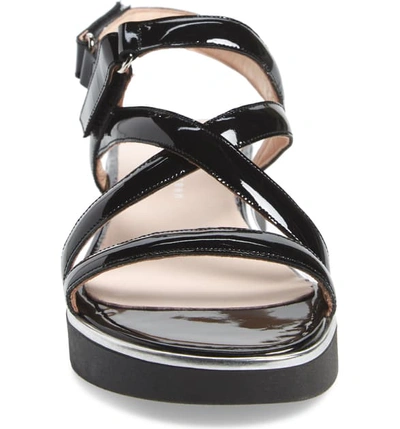 Shop Patricia Green Capri Platform Slingback Sandal In Black Patent