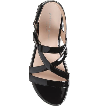 Shop Patricia Green Capri Platform Slingback Sandal In Black Patent