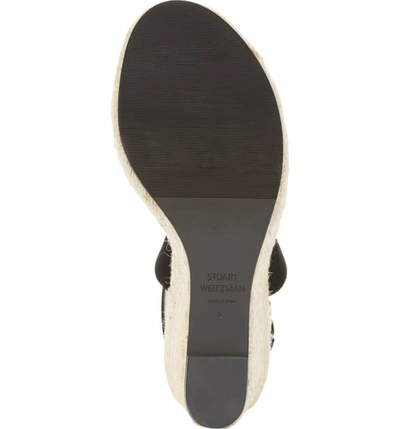 Shop Stuart Weitzman Lexia Sandal In Black Suede