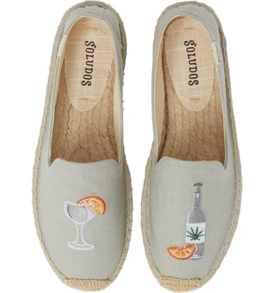 Shop Soludos Agave Embroidered Espadrille In Chambray