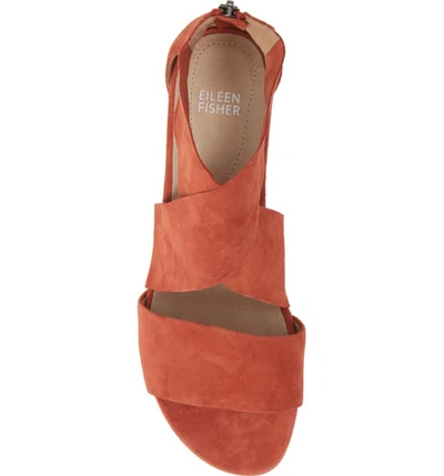 Shop Eileen Fisher Sport Platform Sandal In Spice Suede