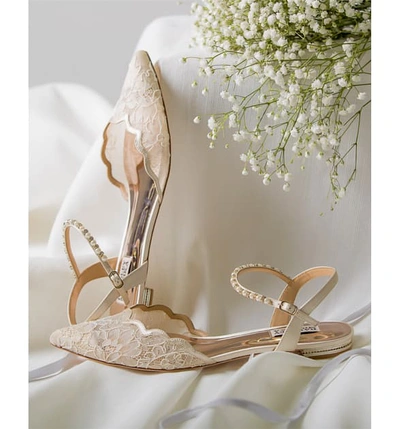 Badgley mischka lennon embellished skimmer flat sale