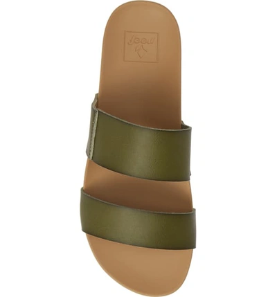 Shop Reef Cushion Bounce Vista Slide Sandal In Olive