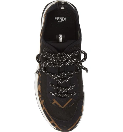 Shop Fendi Ffreedom Patchwork Sneaker In Brown/ Black