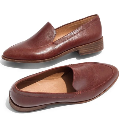 Shop Madewell The Frances Loafer In Burnished Mahogany Leather