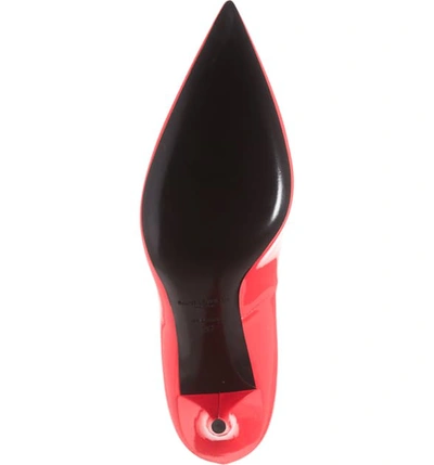 Shop Saint Laurent Kiki Pointy Toe Pump In Fuschia Fluo