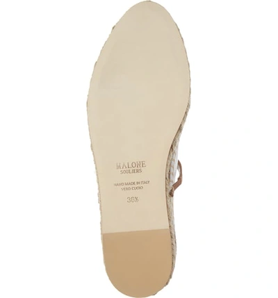 Shop Malone Souliers Siena Espadrille Flat In White/ Nude