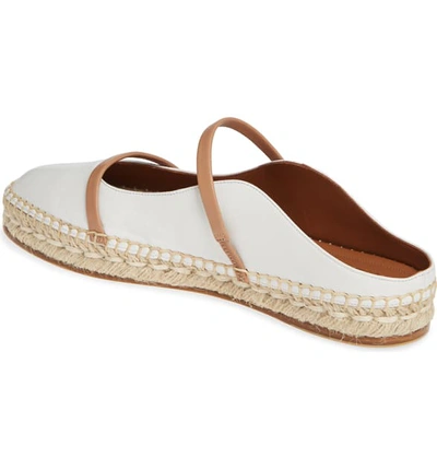 Shop Malone Souliers Siena Espadrille Flat In White/ Nude
