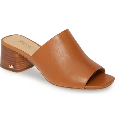 Michael Michael Kors Dixon Mule Sandal In Acorn Vachetta Leather