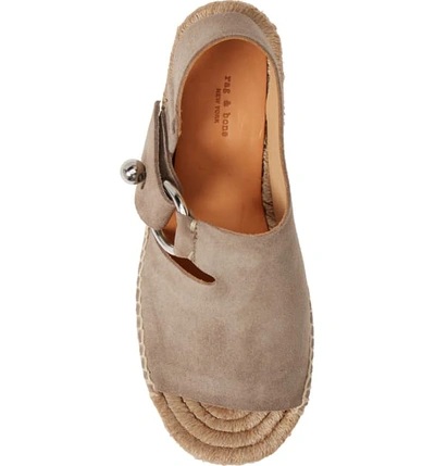 Shop Rag & Bone Arc Espadrille Wedge Sandal In Warm Grey