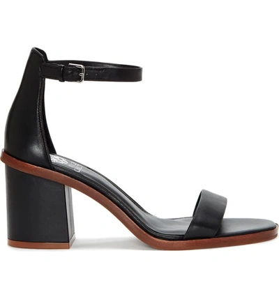 Shop Vince Camuto Kreestey Ankle Strap Sandal In Black Leather