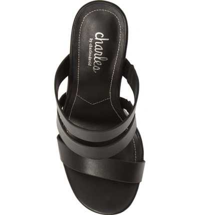 Shop Charles By Charles David Rivalary Slide Sandal In Black Faux Leather