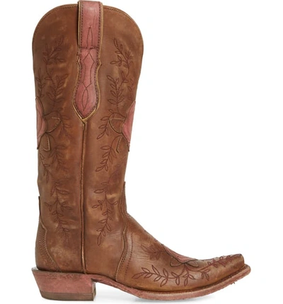 Shop Ariat Rosalind Western Boot In Naturally Distressed Leather