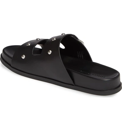 Shop Rebecca Minkoff Vachel Slide Sandal In Black Leather