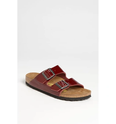 Shop Birkenstock Arizona Soft Footbed Sandal In Zinfandel Oiled Leather