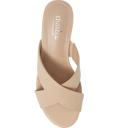 Shop Charles By Charles David Grady Slide Sandal In Nude Faux Leather