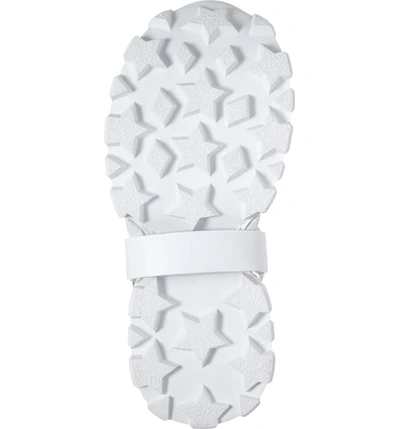 Shop Miu Miu Crystal Harness Platform Sneaker In White