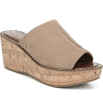 Shop Sam Edelman Ranger Platform Sandal In Oatmeal Suede