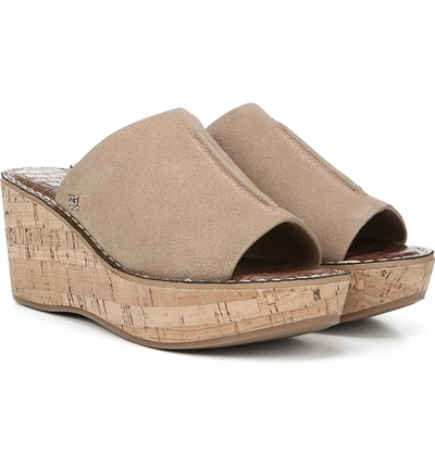 Shop Sam Edelman Ranger Platform Sandal In Oatmeal Suede