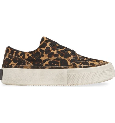 Shop Allsaints Mercia Lace-up Platform Sneaker In Leopard Calf Hair