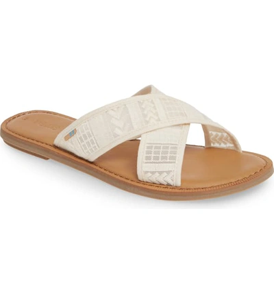 Shop Toms Viv Sandal In Natural Arrow Mesh Fabric