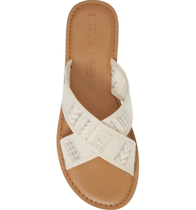 Shop Toms Viv Sandal In Natural Arrow Mesh Fabric