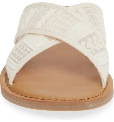 Shop Toms Viv Sandal In Natural Arrow Mesh Fabric