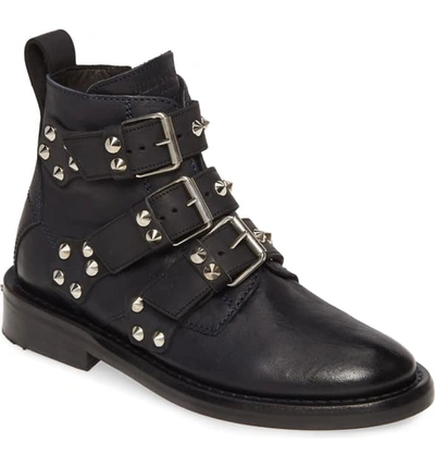 Zadig & Voltaire Womens Noir Laureen Buckled Leather Ankle Boots 4 In Black  | ModeSens