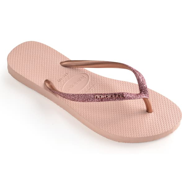 havaianas rose glitter