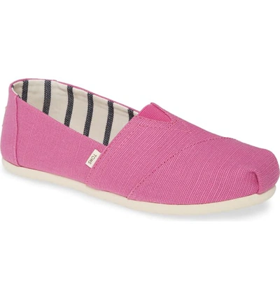 Shop Toms Alpargata Slip-on In Red Plum Canvas