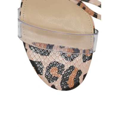 Shop Vince Camuto Stassia Wraparound Wedge Sandal In Leopard/ Clear