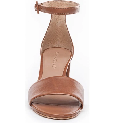 Shop Bernardo Belinda Ankle Strap Sandal In Luggage Leather