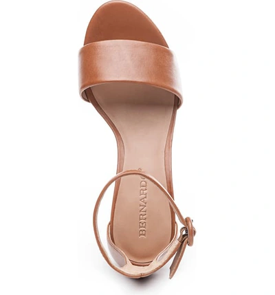 Shop Bernardo Belinda Ankle Strap Sandal In Luggage Leather