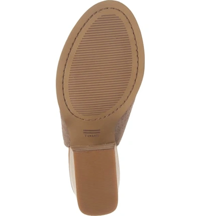 Shop Toms Grenada Perforated Block Heel Sandal In Taupe Grey Suede