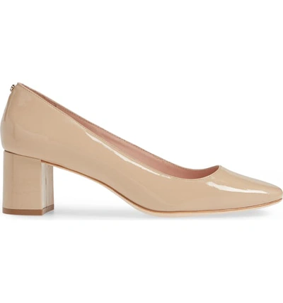 Shop Kate Spade Kylah Block Heel Pump In Powder Patent