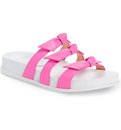 Shop Alexandre Birman Lolita Bow Slide Sandal In Pink Fluo
