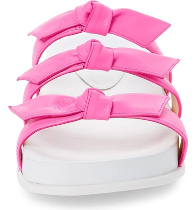 Shop Alexandre Birman Lolita Bow Slide Sandal In Pink Fluo