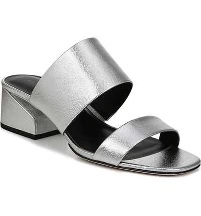 Shop Via Spiga Phillipa Slide Sandal In Silver Metallic