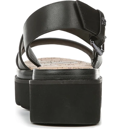 Shop Sam Edelman Rasheed Slingback Platform Sandal In Black Leather