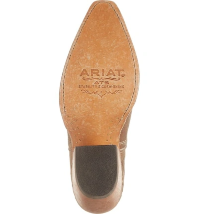 Shop Ariat Dixon Bootie In Distressed Gold Leather